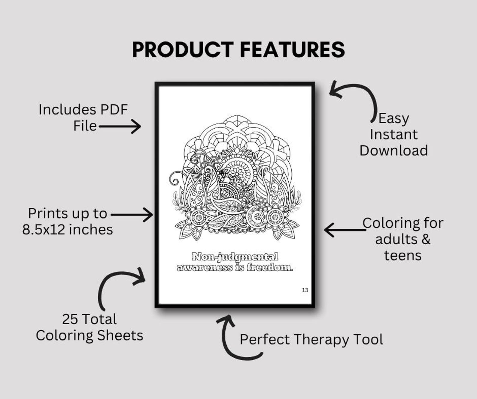 DBT Skills Worksheets Coloring Book: Mental Health Therapy Worksheets ...