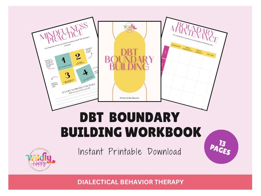 DBT Boundary Building Workbook: Dialectical Behavior Therapy Worksheets ...