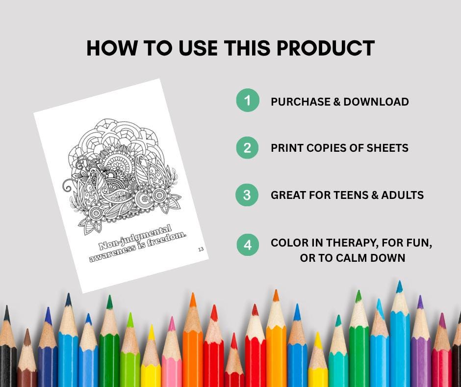 DBT Skills Worksheets Coloring Book: Mental Health Therapy Worksheets ...