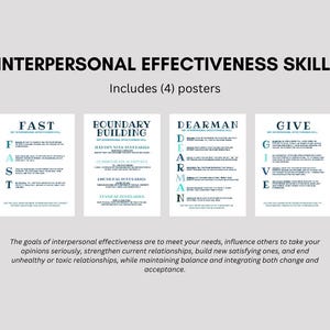 Give Fast DBT Skills Poster Set: Interpersonal Effectiveness (digital Download ...