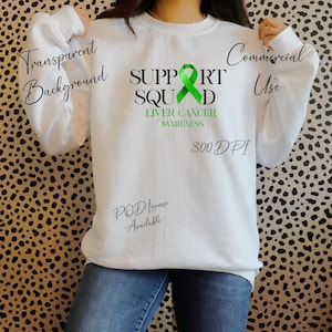 Liver Cancer Support Squad SVG: Ribbon Awareness Design (Digital Download)