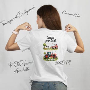 Support Local Farmers PNG, Farming T-Shirt Design, Farm Lovers, FFA, Farming PNG, Sublimation Design, Instant Download, Commercial Use.
