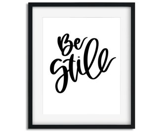 SVG Cut File, Hand lettered, Be Still Christianity Bible Verse, nursery, baby room quote, cricut, silhouette, cut file, vinyl file, transfer