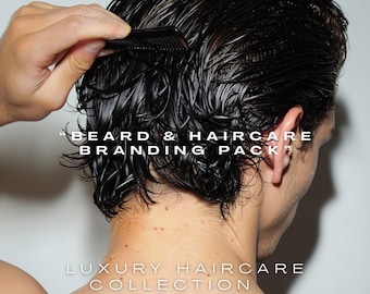 Men's Grooming Brand Visuals | Beard & Haircare AI Stock Images (Digital Download)