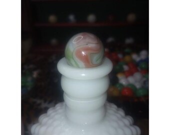 CAC Agate Peltier Jabo Vtg Marble Art Swirl Pink Green Grey Orange Mint