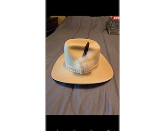 Stetson Beaumont 5x In Box Amber Feather Band 6 3/4