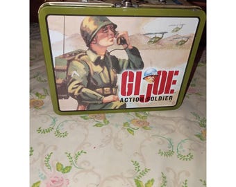 Vintage GI Joe Action Soldier Tin Metal Lunch Box~Hasbro 1999