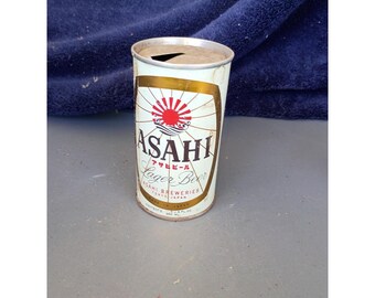 ASAHI LAGER BEER Japan 70'S pull tab beer can