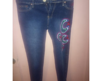 Coogi Capris Y2K 5/6 Size Embroidered Logo Denim Jeans