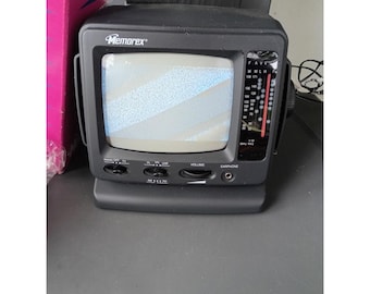 vintage Memorex modèle 324 5,5" télévision portable Radio AM/FW TV noir et blanc