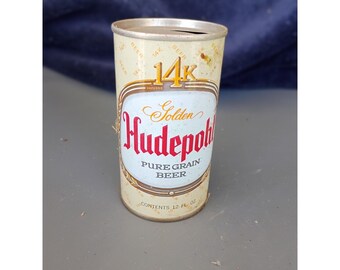 Golden Hudepohl 14K Pure Grain Beer Can Empty 12 Oz Steel Cincinnati, Ohio