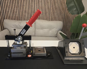 Machinekit magneetmaker 2,5" / 63,5 mm vierkant – koelkastmagneetmaker met 1000 benodigdheden | DIY-kit voor het maken van fotomagneten | Verzonden vanuit Canada