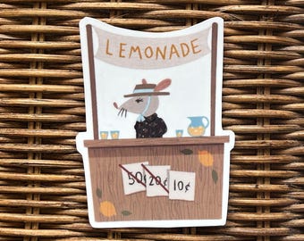 Sticker en vinyle pour rats, stand de limonade - Packrat Paper Co