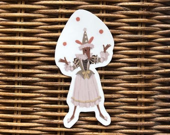 Sticker vinyle Rat jongleur : décoration animal de cirque de carnaval