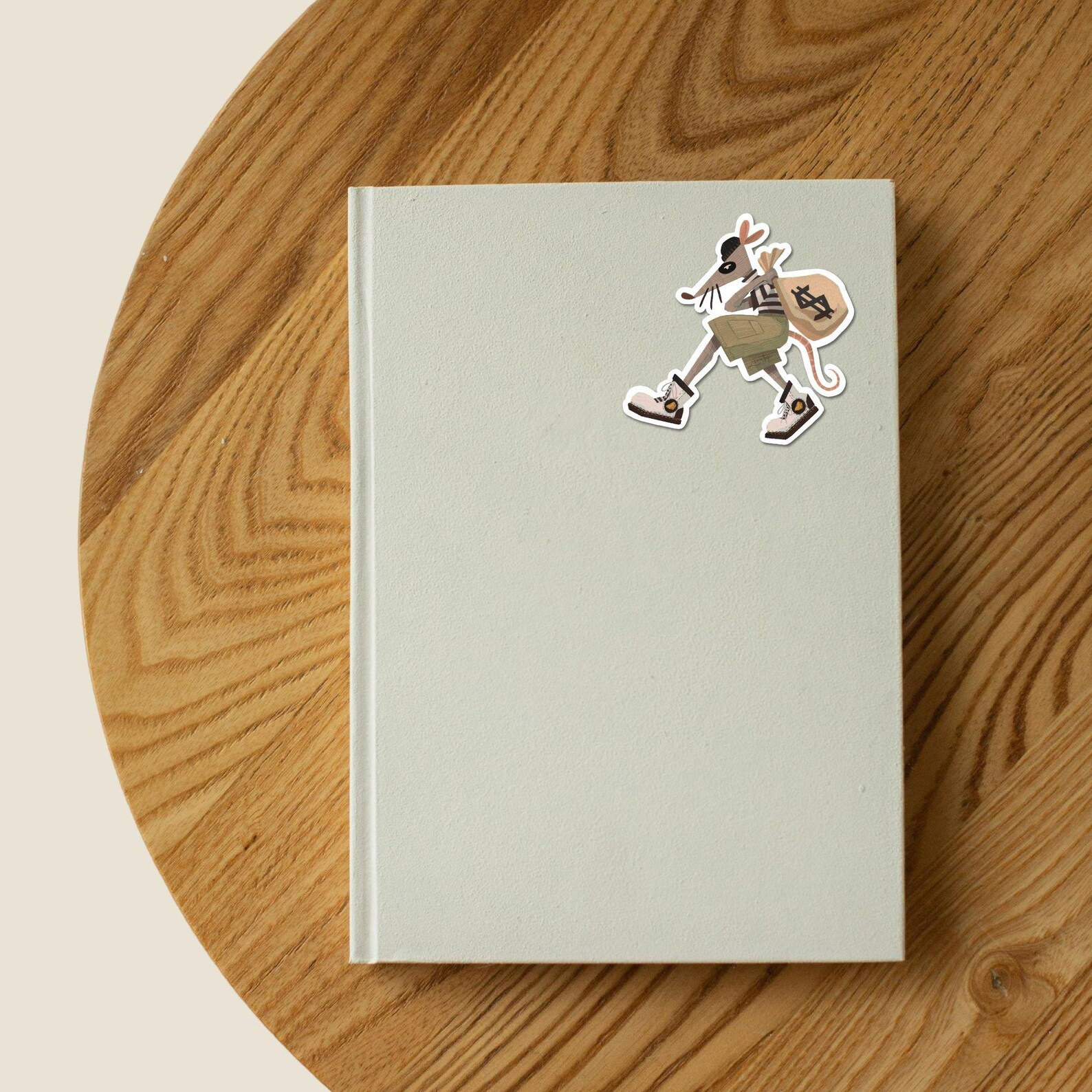 Bandit Rat Vinyl Sticker: Packrat Paper Co. Thief Design - Etsy