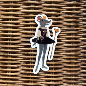 Adesivo de vinil Rato/Rainha dos Ratos - Adesivo de Rato ou Camundongo, Tema Natureza Animal, Balé, O Quebra-Nozes, Dança, Decoração de Capa de Celular, Laptop, Presentes.