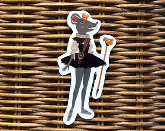 Sticker en vinyle Reine des souris : thème Casse-noisette danse classique