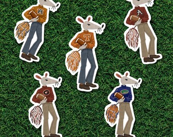 Sticker pour ordinateur portable Rats de fans de football : Tennessee, Alabama, Géorgie, Floride, Auburn