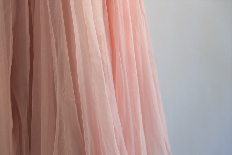 Vintage 1960/'s Baby Pink Silk 2 Piece Skirt and Top Set