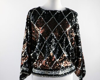 Sequin Top Women - Etsy