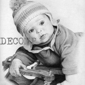 Custom portrait single subject 11 x 14 commissioned pencil realistic life like drawing pets dog cat baby children child gift special day image 1