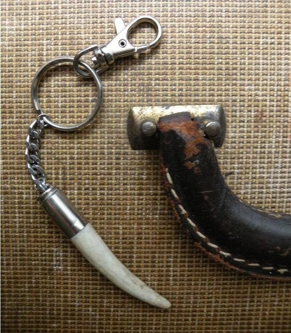 Antler Tip Bullet Shell Keychain Key Chain Rustic Recycled Punk