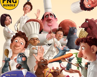 Ratatouille PNG Clipart Bundle: 50+ High-Res Alphabet Graphics (Digital Download)
