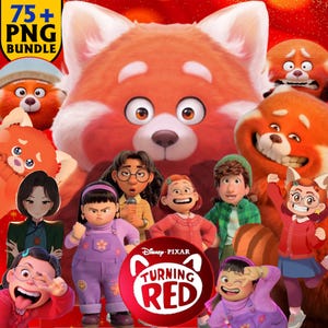 Turning Red  PNG Bundle | 75+ High-Res Clipart | Digital Download for T-Shirts, Crafts, Stickers & DIY Projects transparent pngs
