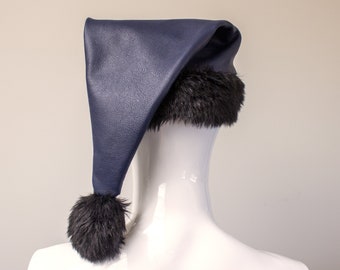 Black Trim Santa Hat - Etsy