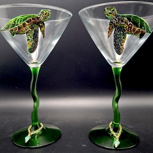 Blue and Green Drinking Glasses - Etsy - Page 3