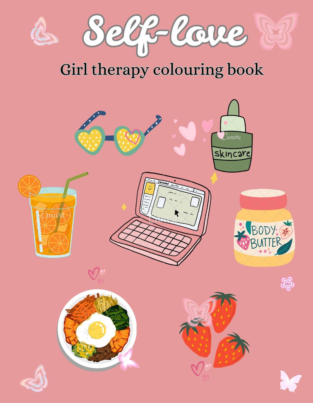 Self Love Colouring Book Therapeutic Colouring Book Stress Relief ...
