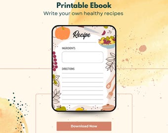 Planificateur de recettes de livres de recettes vierges