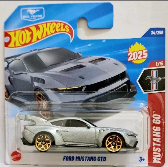 ホットウィール FORD MUSTANG GTD STH（金色の炎マーク付き） ホット