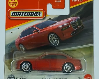 Matchbox 2024 -BMW 7-series-red With Black Interior-short Card