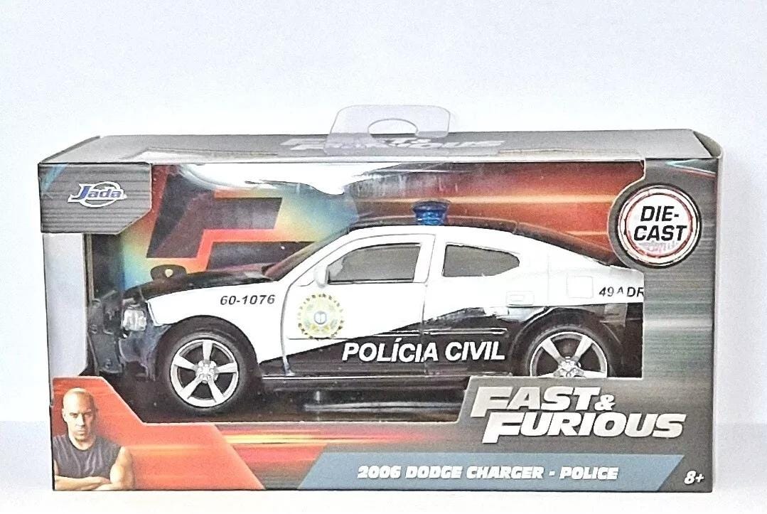 Fast & Furious Dodge Charger Police Car 1.32 Scale Free Boxed