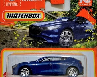 Matchbox 2019 Mazda 3-blue With Black Interior-short Card-hard to