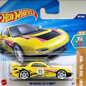 Hot Wheels 95 Mazda RX-7 Drift spedizione gratuita in scatola