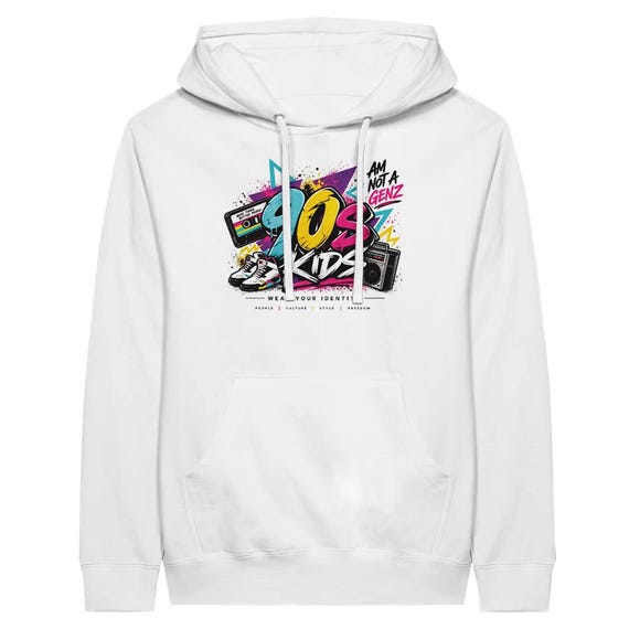 90s Kids Pullover Hoodie | Unisex Cotton, Retro Style
