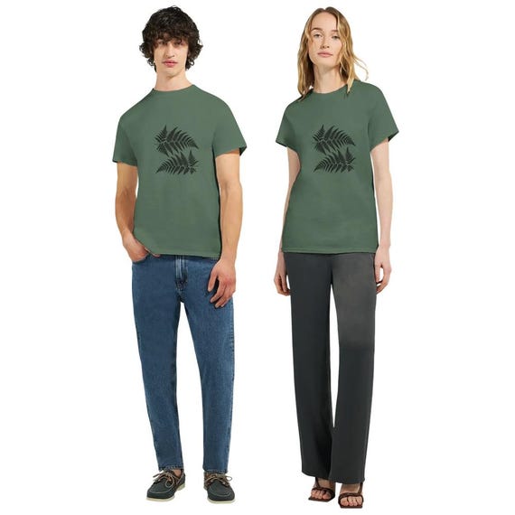 Ultra Cotton Unisex Crewneck Fern Leaf T-shirt