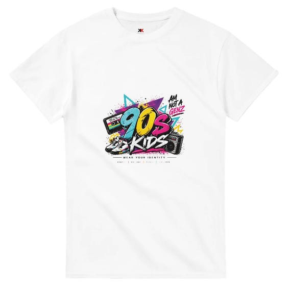 Heavyweight Unisex Crewneck T-shirt | 90’s KID-Not A GenZ