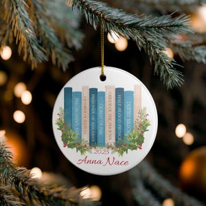 Personalized Book Lover Gift | Wizarding World Inspired Ceramic Ornament | Literary Christmas Decor | Custom Bookish Decor