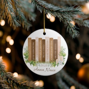 Personalized Book Lover Gift | Wizarding World Inspired Ceramic Ornament | Literary Christmas Decor | Custom Bookish Decor