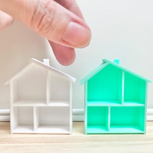 1:12 Scale Miniature IKEA Flisat Dollhouse Aqua or White Dollhouse for a Dolls House Kids Room Nursery 1/144 Home Decor Plain Unfurnished