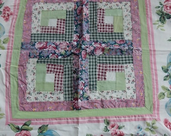 Nappe de table carrée tout en coton vintage