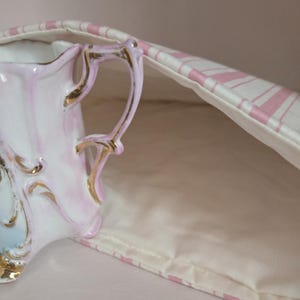 Vintage Handmade French Toile Tea Cosy - 4 Cup Teapot image 11