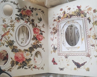 Victorian Style Photo Album/Slip in Pictures/Family Keepsake