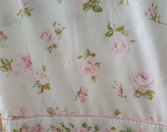 Shabby Chic French Inspired Vintage Rose Flowered Sheet /Double Size/Free shipping