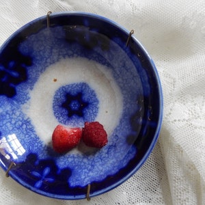 Single Antique Flow Blue Berry Bowls/Persian Moss Pattern/Free Shipping