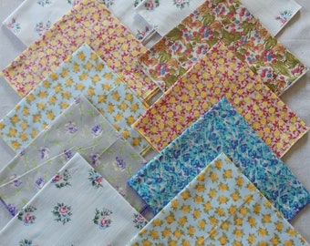 Ensemble de 6 serviettes florales dépareillées / mariages / cadeau de pendaison de crémaillère / baby shower