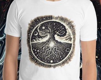 Roots of the Rift T-Shirt | Cosmic Tree Tee | Astral Energy Nature Shirt